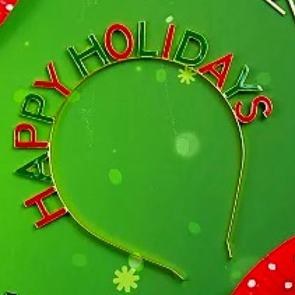 Kohl's Hair Kohls Happy Holidays Festive Red Green Gold Metal